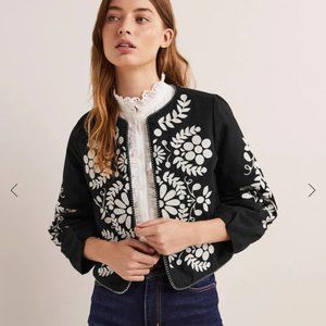 NWT Boden Embroidered Cropped Jacket